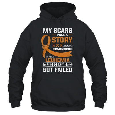 My Scars Tell A Story Leukemia Awareness-T-Shirt & Hoodie-Pullover Hoodie-Black
