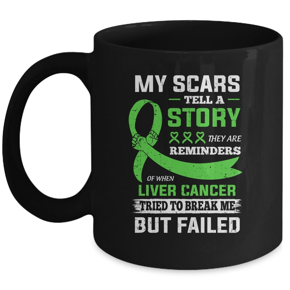 My Scars Tell A Story Liver Cancer Awareness Mug-Coffee Mug-Mug-Black