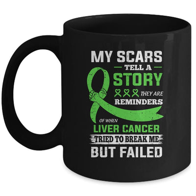 My Scars Tell A Story Liver Cancer Awareness Mug-Coffee Mug-Mug-Black