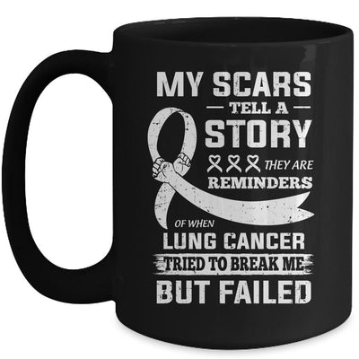 My Scars Tell A Story Lung Cancer Awareness Mug-Coffee Mug-Mug-Black