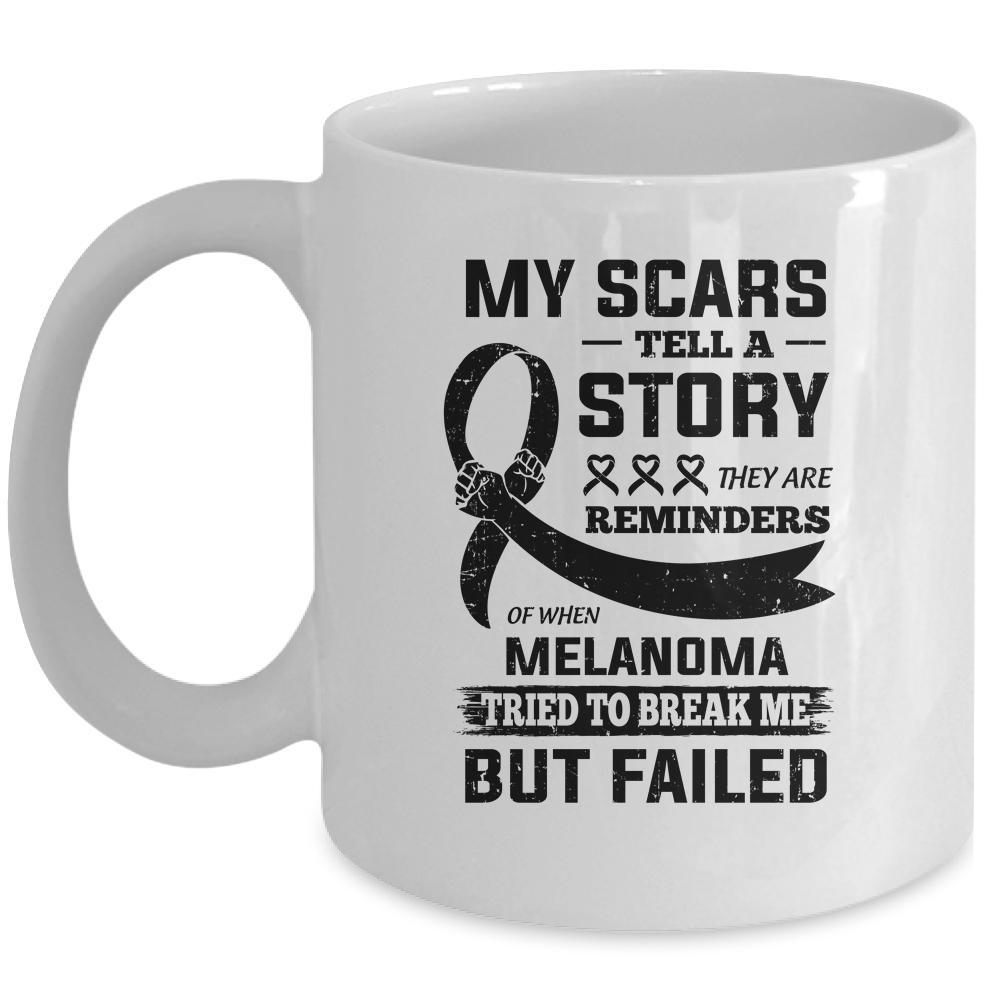 My Scars Tell A Story Melanoma Awareness Mug-Coffee Mug-Mug-White
