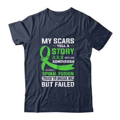 My Scars Tell A Story Spinal Fusion Awareness-T-Shirt & Hoodie-Classic T-Shirt-Navy