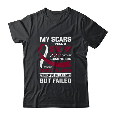 My Scars Tell A Story Throat Cancer Awareness-T-Shirt & Hoodie-Classic T-Shirt-Black
