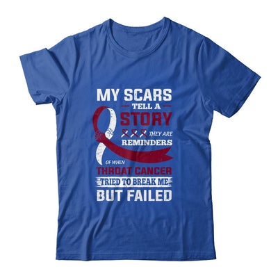 My Scars Tell A Story Throat Cancer Awareness-T-Shirt & Hoodie-Classic T-Shirt-Royal