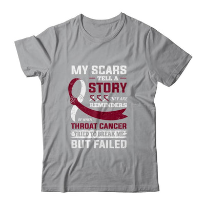 My Scars Tell A Story Throat Cancer Awareness-T-Shirt & Hoodie-Classic T-Shirt-Sport Grey