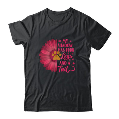 My Shadow Has Four Legs And A Tail Dog Cat Lover Flower-T-Shirt & Tank Top-Classic T-Shirt-Black