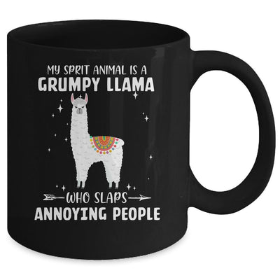 My Spirit Animal Is Grumpy Llama Who Slaps Annoying Mug-Coffee Mug-