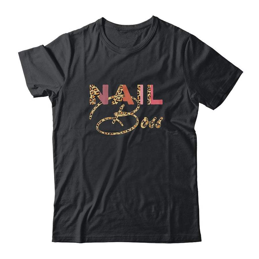 Nail Boss Leopard Nail Teacher-T-Shirt & Tank Top-Classic T-Shirt-Black