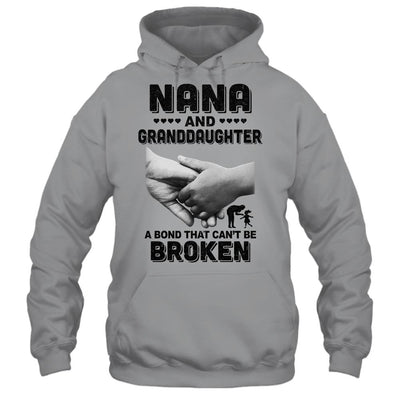Nana And Granddaughter A Bond That Can't Be Broken Gift-T-Shirt & Hoodie-Pullover Hoodie-Sport Grey