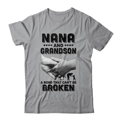 Nana And Grandson A Bond That Can't Be Broken Gift-T-Shirt & Hoodie-Classic T-Shirt-Sport Grey