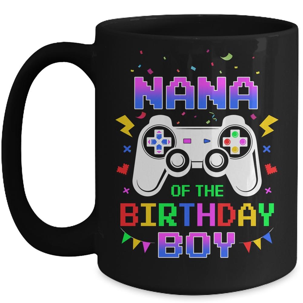Nana Of The Birthday Boy Video Gamer Mug-Coffee Mug-Mug-Black