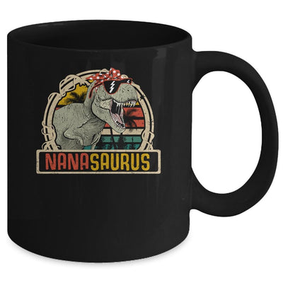 Nanasaurus T Rex Dinosaur Nana Saurus Family Matching Mug-Coffee Mug-