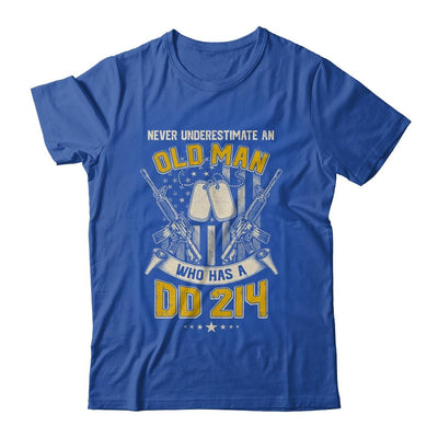 Never Underestimate An Old Man Who Has A DD214 Veteran-T-Shirt & Hoodie-Classic T-Shirt-Royal