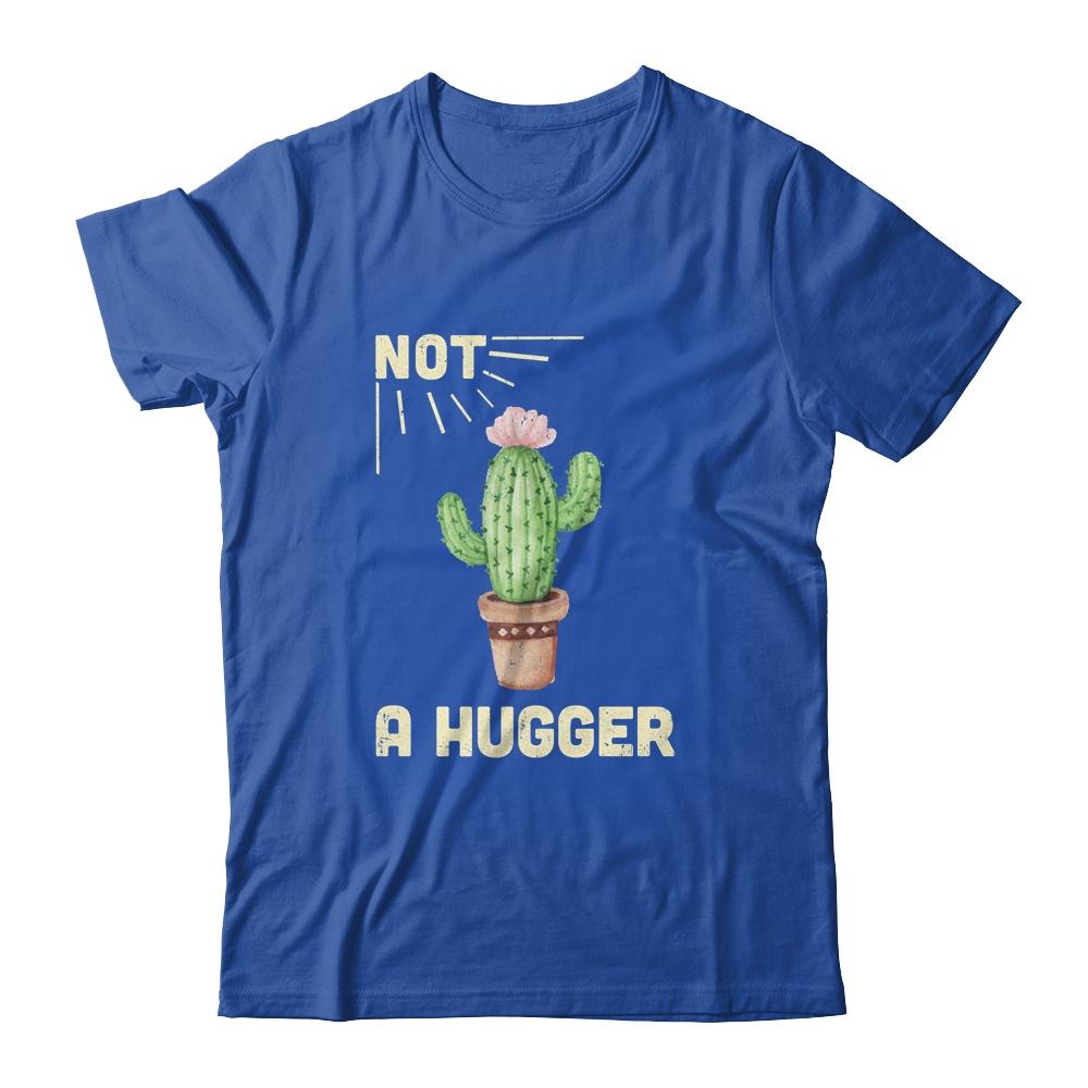 Not A Hugger Cactus Funny Vintage Sarcastic-T-Shirt & Tank Top-Classic T-Shirt-Royal