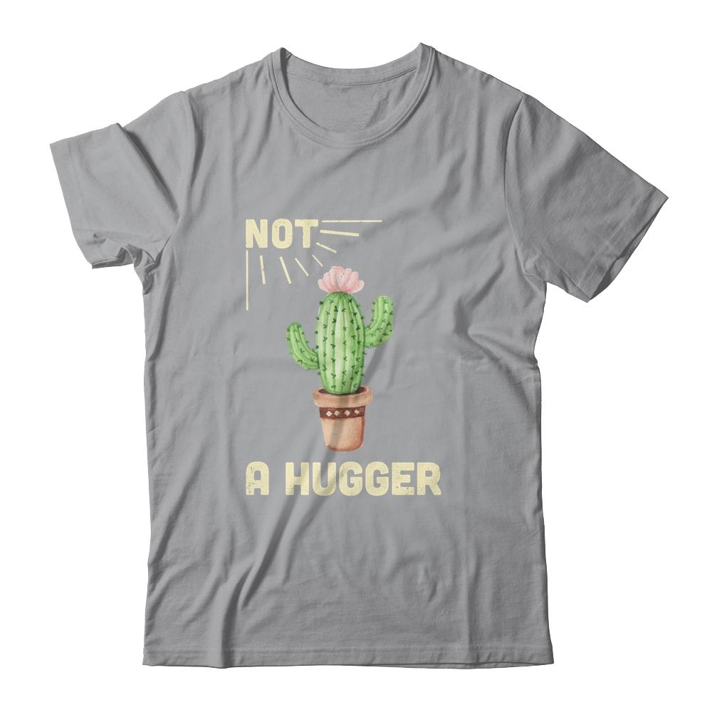 Not A Hugger Cactus Funny Vintage Sarcastic-T-Shirt & Tank Top-Classic T-Shirt-Sport Grey