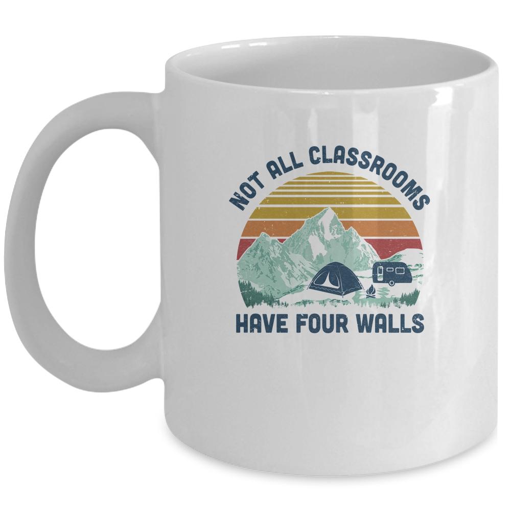 Not All Classrooms Have Four Walls Retro Homeschool Teacher Mug