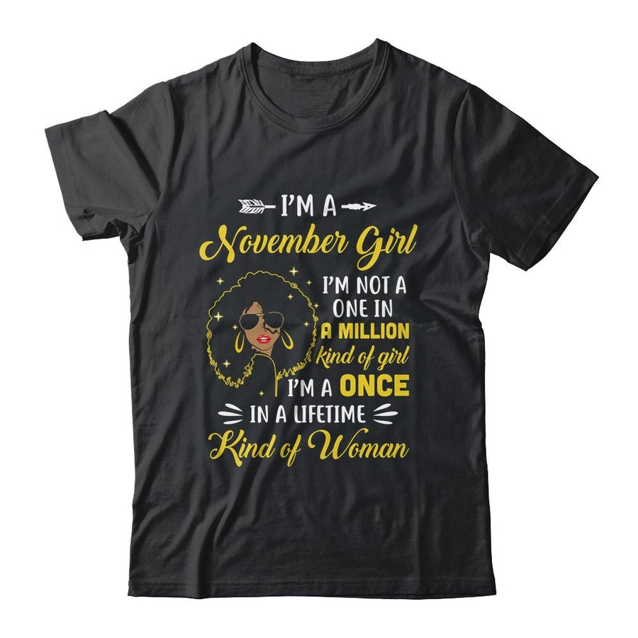 November Birthday Gifts I'm A Queen Black Women Girl-T-Shirt & Tank Top-Classic T-Shirt-Black