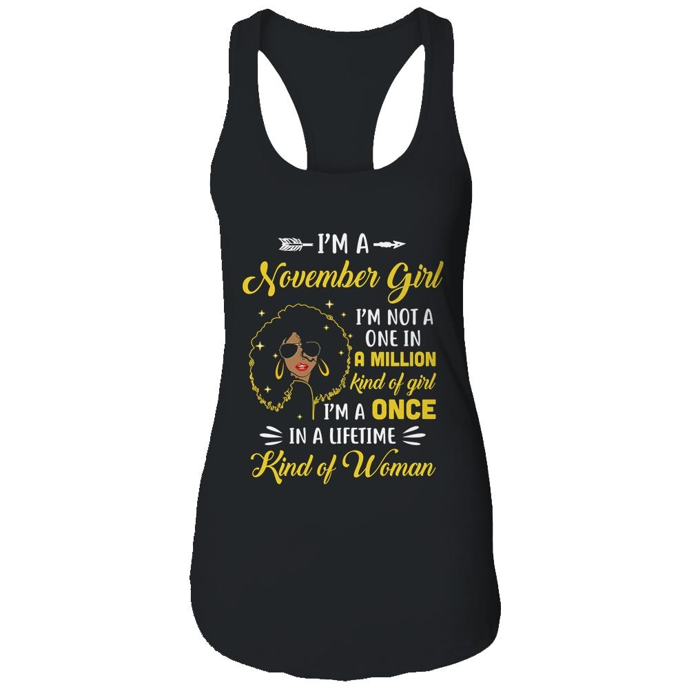 November Birthday Gifts I'm A Queen Black Women Girl-T-Shirt & Tank Top-Women's Ideal Racerback Tank-Black