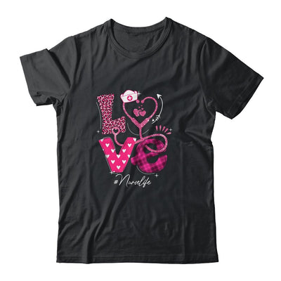 Nurse Life RN LPN CNA Healthcare Cheetah Heart Leopard Funny-T-Shirt & Tank Top-Classic T-Shirt-Black