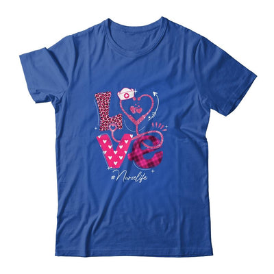 Nurse Life RN LPN CNA Healthcare Cheetah Heart Leopard Funny-T-Shirt & Tank Top-Classic T-Shirt-Royal