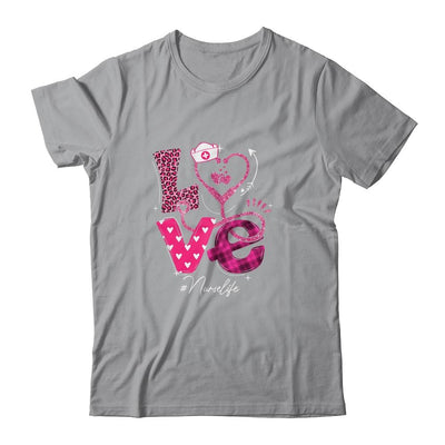 Nurse Life RN LPN CNA Healthcare Cheetah Heart Leopard Funny-T-Shirt & Tank Top-Classic T-Shirt-Sport Grey