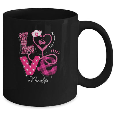 Nurse Life RN LPN CNA Healthcare Cheetah Heart Leopard Funny Mug-Coffee Mug-