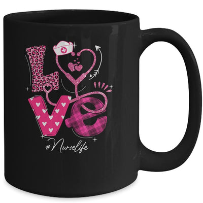 Nurse Life RN LPN CNA Healthcare Cheetah Heart Leopard Funny Mug-Coffee Mug-