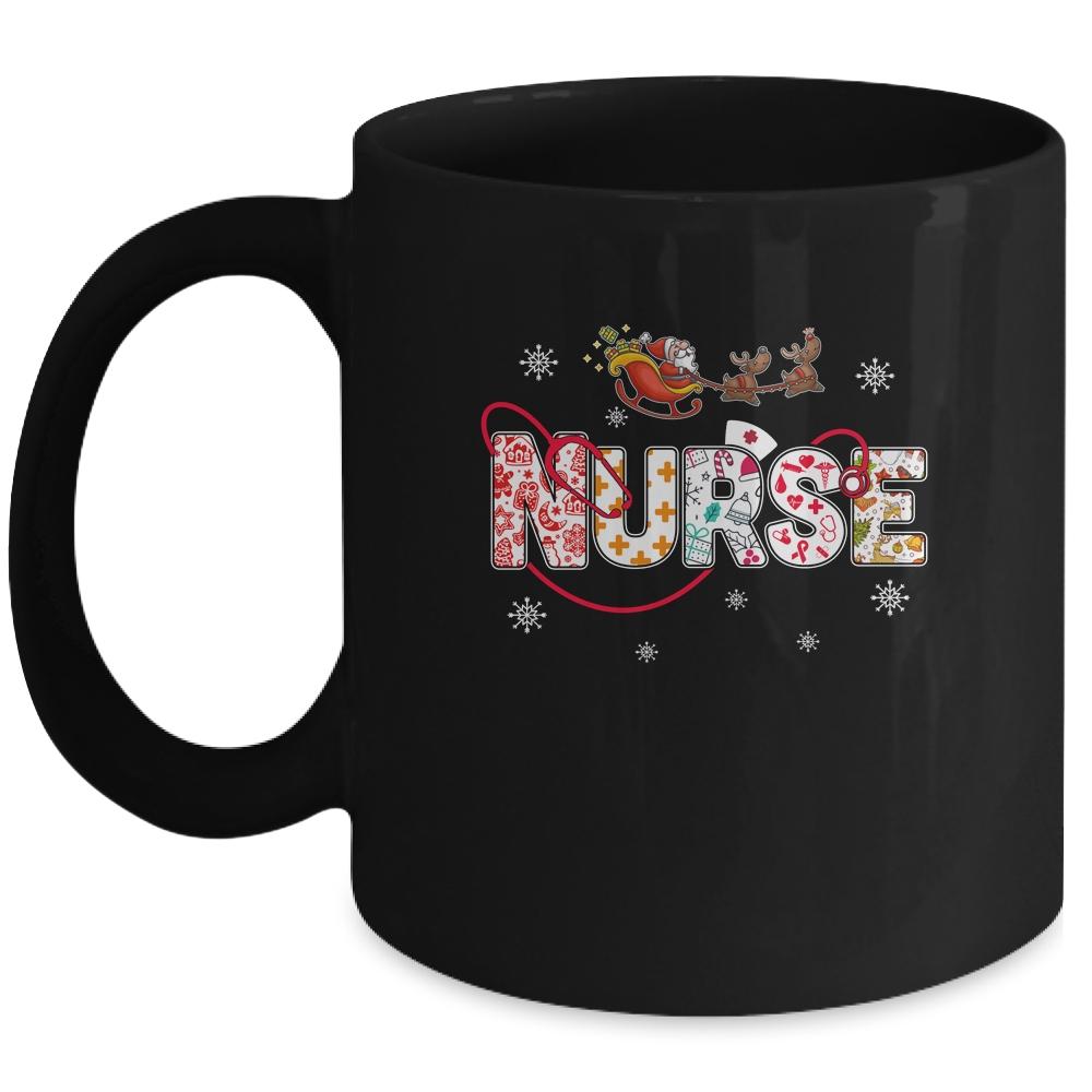 Nurse Stethoscope Christmas Tree Nursing Gift Mug