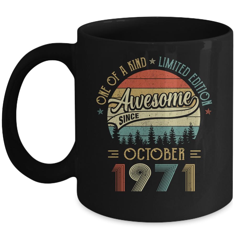 October 1971 Vintage 51 Years Old Retro 51th Birthday Gift Mug