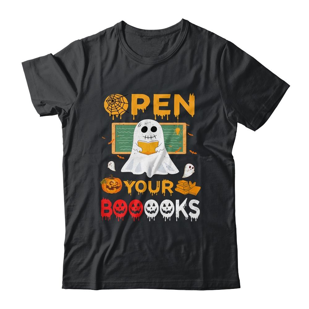 Open Your Booooks Funny Reading Book Teacher Halloween