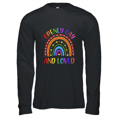 Openly Gay Loved Proud Pride Gays Lesbian LGBT LGBTQ-T-Shirt & Hoodie-Long Sleeve T-Shirt-Black