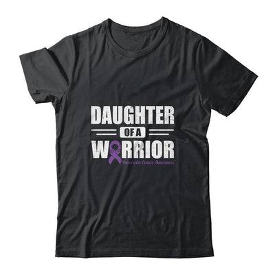 Pancreatic Cancer Awareness Daughter Of Warrior Green Gift-T-Shirt & Hoodie-Classic T-Shirt-Black