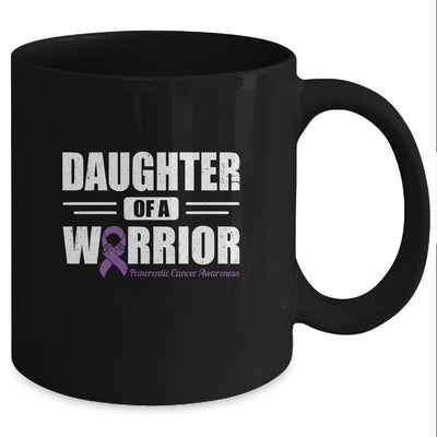 Pancreatic Cancer Awareness Daughter Of Warrior Green Gift-Coffee Mug-Mug-Black