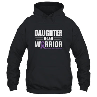 Pancreatic Cancer Awareness Daughter Of Warrior Green Gift-T-Shirt & Hoodie-Pullover Hoodie-Black