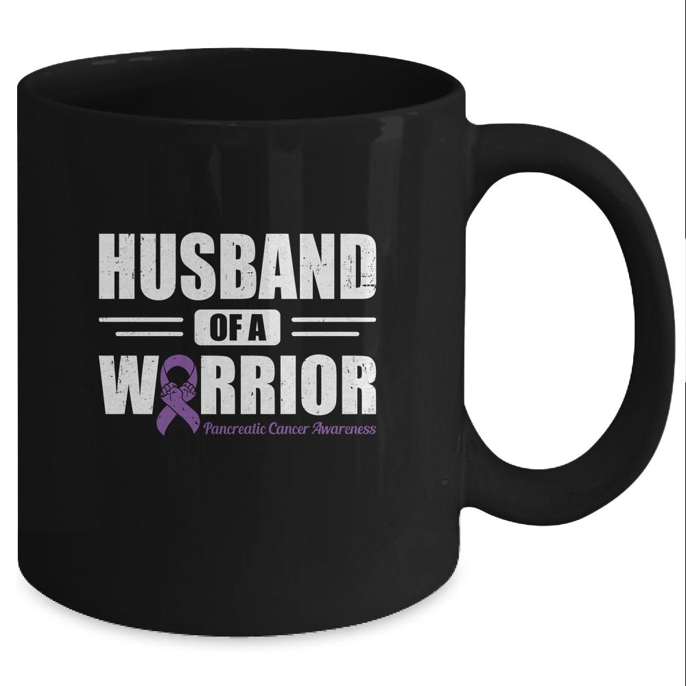 Pancreatic Cancer Awareness Husband Of Warrior Green Gift-Coffee Mug-Mug-Black