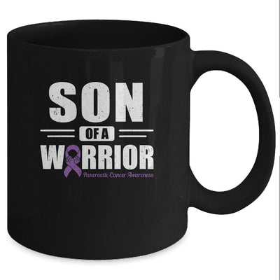 Pancreatic Cancer Awareness Son Of Warrior Green Gift-Coffee Mug-Mug-Black