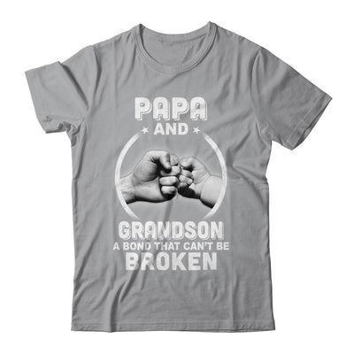 Papa And Grandson A Bond That Can't Be Broken-T-Shirt & Hoodie-Classic T-Shirt-Sport Grey