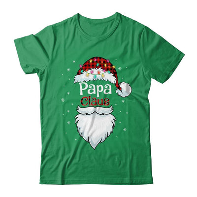 Papa Claus Beard Red Plaid Christmas Pajamas Xmas-T-Shirt & Sweatshirt-Classic T-Shirt-Irish Green