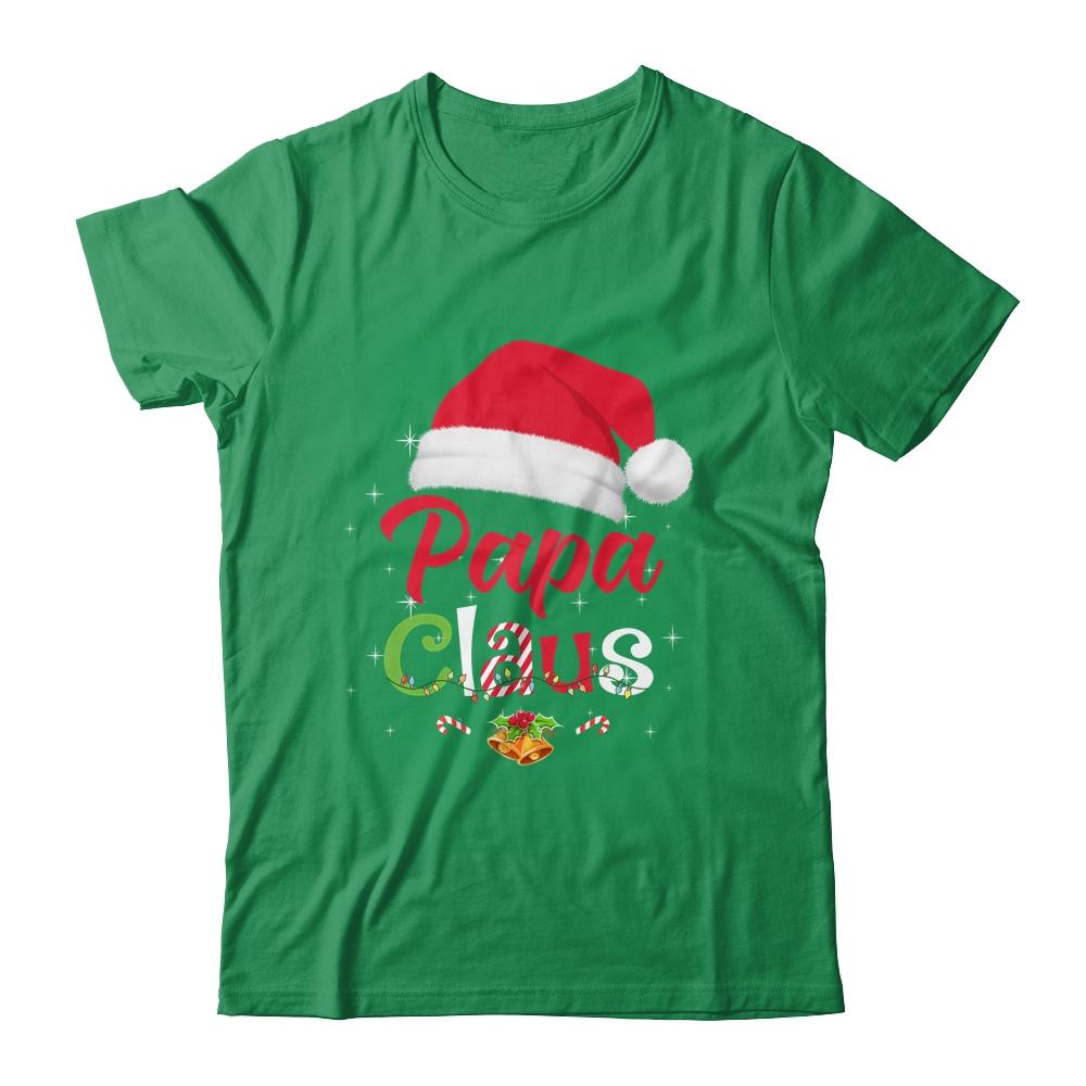 Papa Claus Santa Christmas Matching Family Pajama Funny-T-Shirt & Sweatshirt-Classic T-Shirt-Irish Green