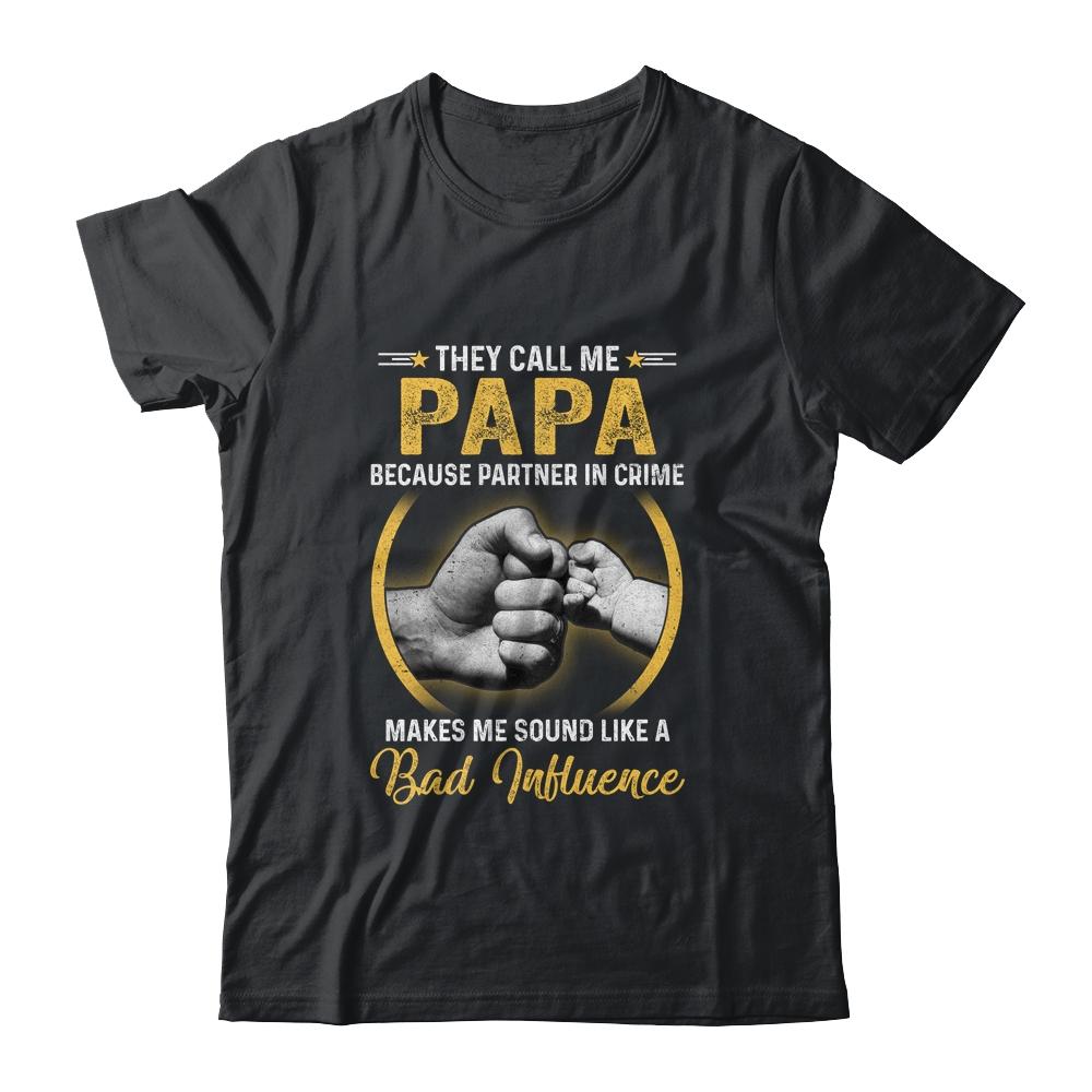 Papa For Men Funny Fathers Day They Call Me Papa-T-Shirt & Hoodie-Classic T-Shirt-Black