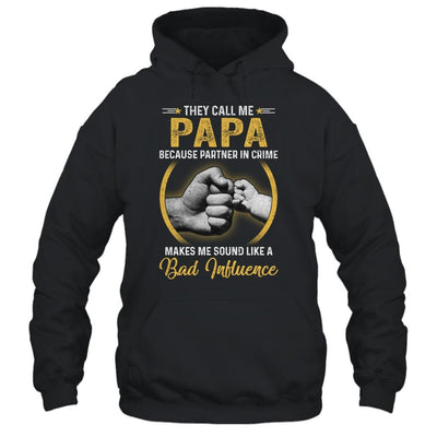 Papa For Men Funny Fathers Day They Call Me Papa-T-Shirt & Hoodie-Pullover Hoodie-Black