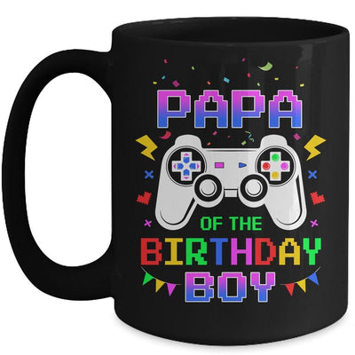 Papa Of The Birthday Boy Video Gamer Mug-Coffee Mug-Mug-Black