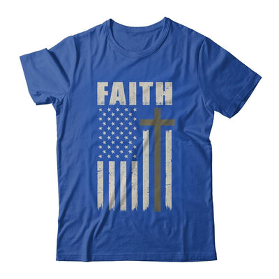 Patriotic Christian Faith Love Jesus American Flag Cross-T-Shirt & Hoodie-Classic T-Shirt-Royal