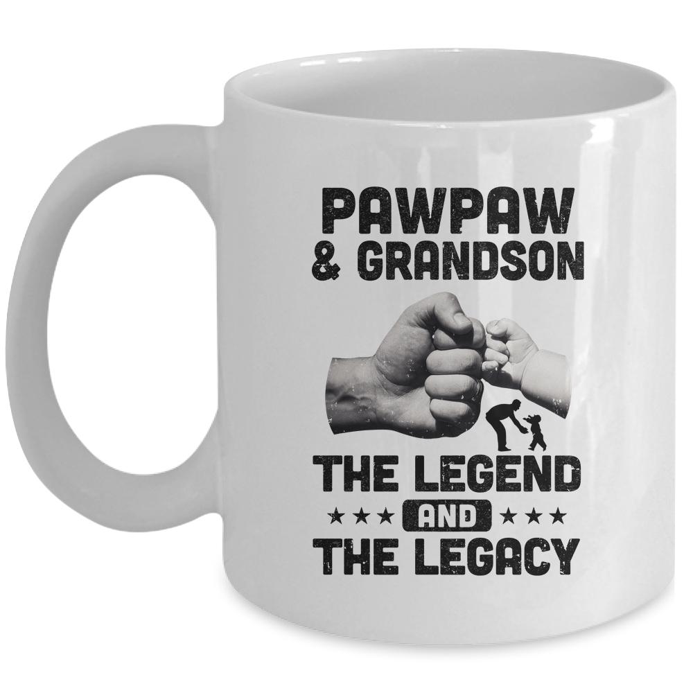 PawPaw And Grandson The Legend and The Legacy Mug-Coffee Mug-Mug-White