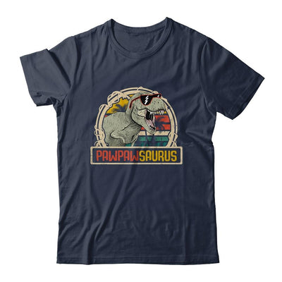 PawPawsaurus T Rex Dinosaur PawPaw Saurus Family Matching-T-Shirt & Hoodie-Classic T-Shirt-Navy
