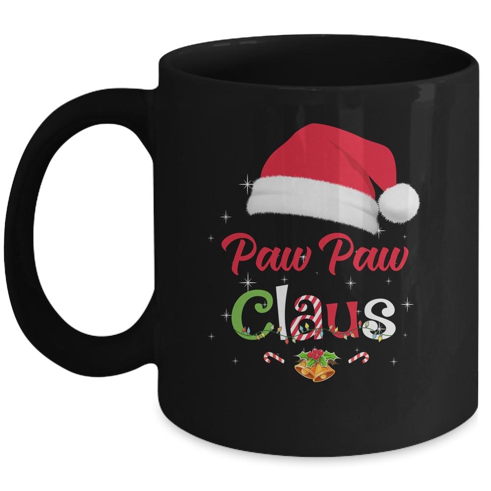 Paw Paw Claus Santa Christmas Matching Family Pajama Funny Mug-Coffee Mug-Mug-Black