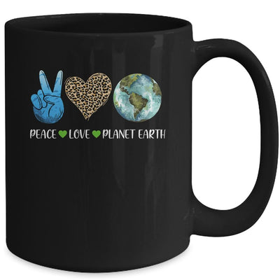 Peace Love Earth Day Leopard Mug-Coffee Mug-