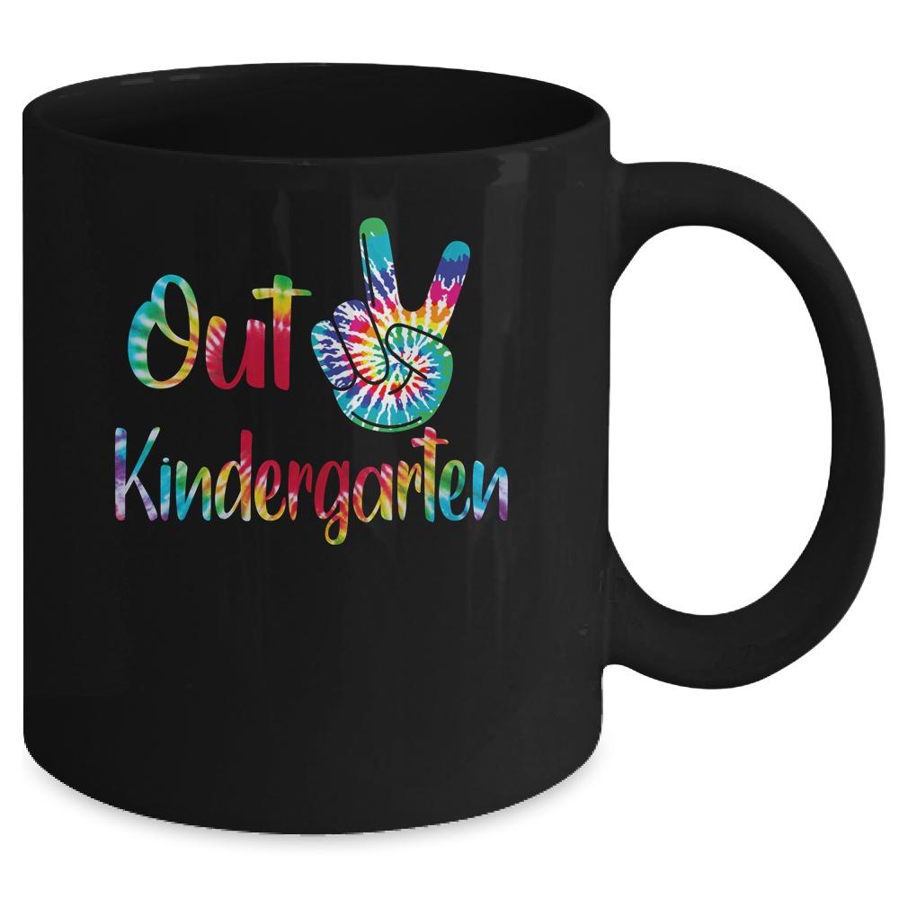 Peace Out Kindergarten Tie Dye Graduation Class Of 2021 Mug-Coffee Mug-