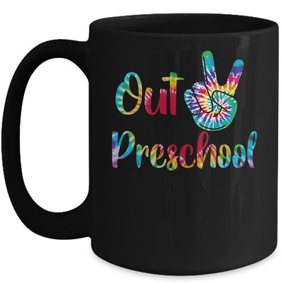 Peace Out Preschool Tie Dye Graduation Class Of 2021 Mug-Coffee Mug-Mug-Black