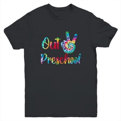 Peace Out Preschool Tie Dye Graduation Class Of 2021 Youth-Youth Shirt-Youth T-Shirt-Black
